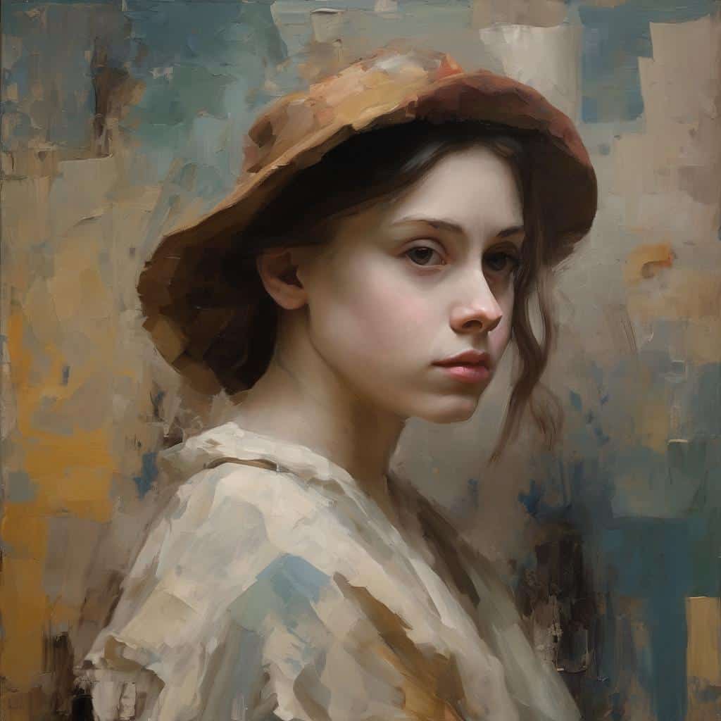 Ομορφη γυναικεία πορτρέτο σε ζωγραφική τεχνική, εντυπωσιακή καλλιτεχνική εξέλιξη και δημιουργία σήμερα.